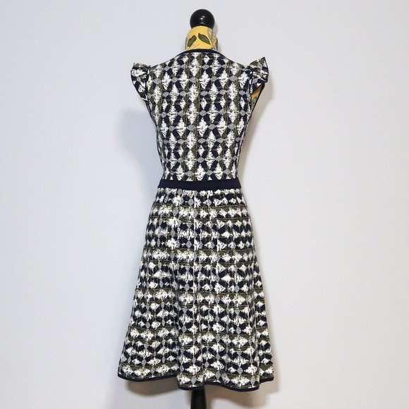 RW&CO Geometric Pattern Midi Dress Small - Picture 2 of 13